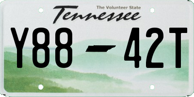 TN license plate Y8842T