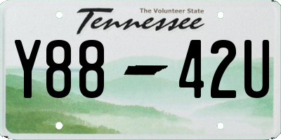 TN license plate Y8842U