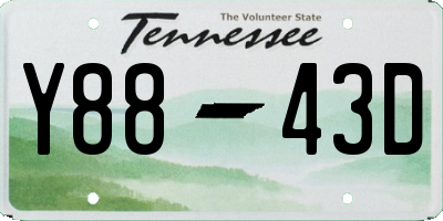 TN license plate Y8843D