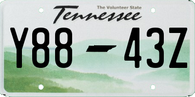 TN license plate Y8843Z
