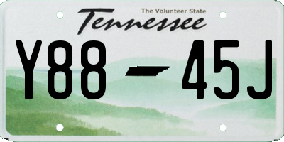TN license plate Y8845J
