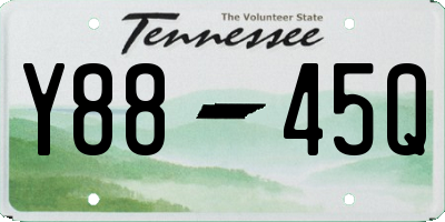 TN license plate Y8845Q