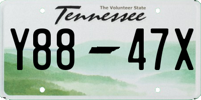 TN license plate Y8847X