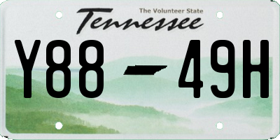 TN license plate Y8849H