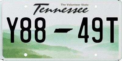 TN license plate Y8849T