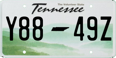 TN license plate Y8849Z