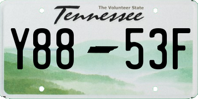 TN license plate Y8853F