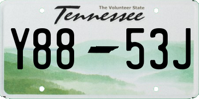 TN license plate Y8853J