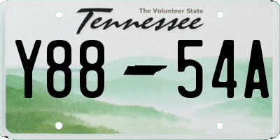 TN license plate Y8854A