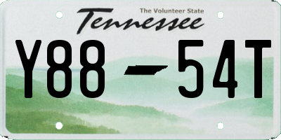 TN license plate Y8854T