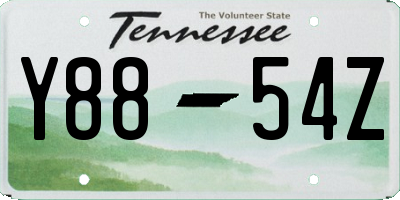 TN license plate Y8854Z