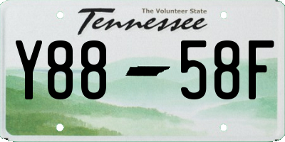 TN license plate Y8858F