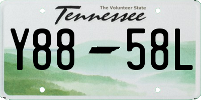 TN license plate Y8858L