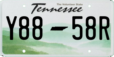 TN license plate Y8858R