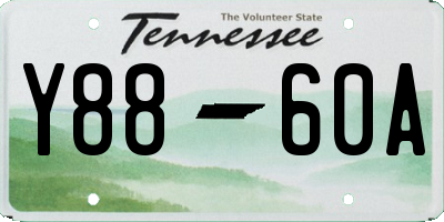 TN license plate Y8860A