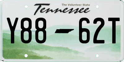 TN license plate Y8862T