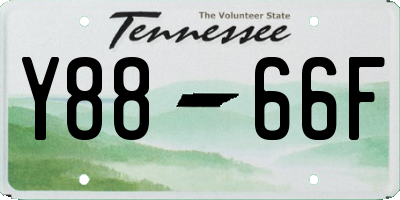 TN license plate Y8866F