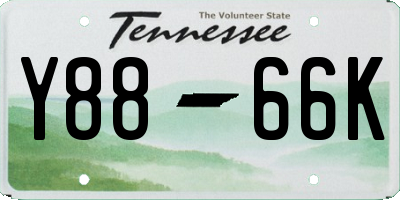 TN license plate Y8866K