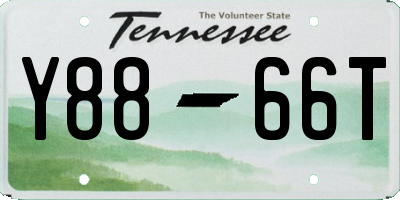 TN license plate Y8866T