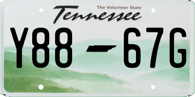 TN license plate Y8867G
