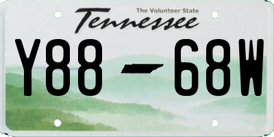 TN license plate Y8868W