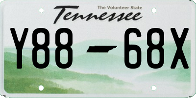 TN license plate Y8868X