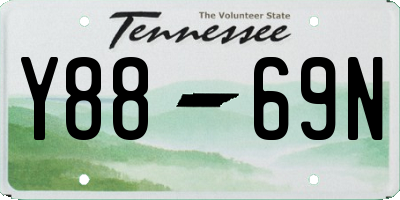 TN license plate Y8869N