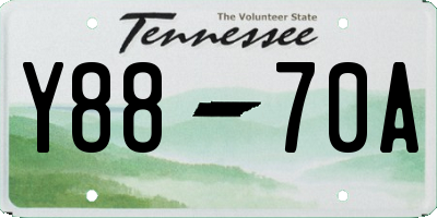 TN license plate Y8870A