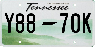 TN license plate Y8870K