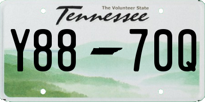 TN license plate Y8870Q