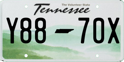 TN license plate Y8870X