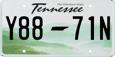 TN license plate Y8871N