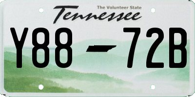 TN license plate Y8872B