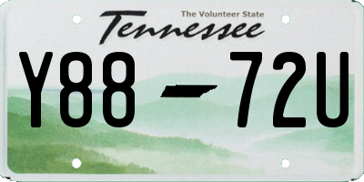 TN license plate Y8872U