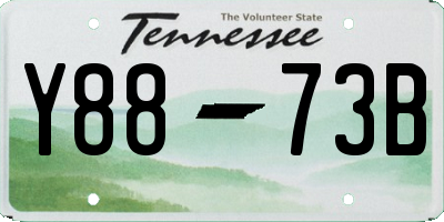 TN license plate Y8873B