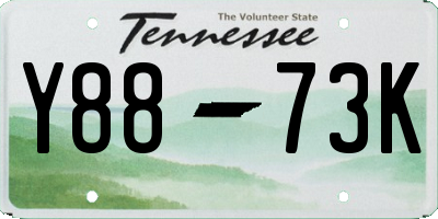 TN license plate Y8873K