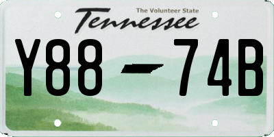 TN license plate Y8874B