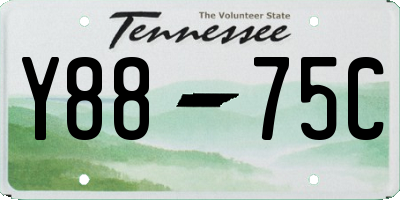 TN license plate Y8875C