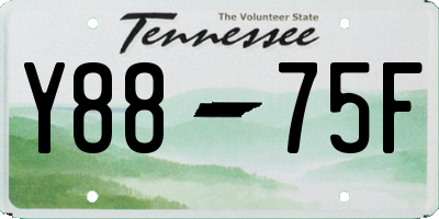 TN license plate Y8875F
