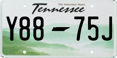 TN license plate Y8875J