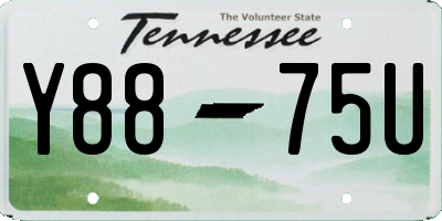 TN license plate Y8875U