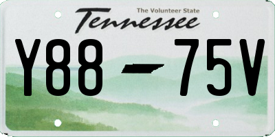 TN license plate Y8875V