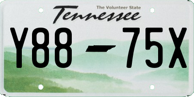 TN license plate Y8875X