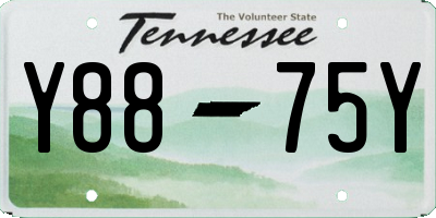 TN license plate Y8875Y