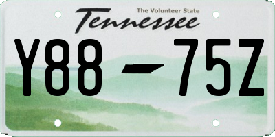 TN license plate Y8875Z