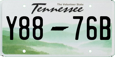 TN license plate Y8876B