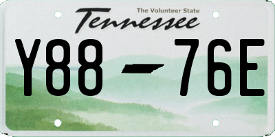 TN license plate Y8876E