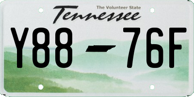 TN license plate Y8876F