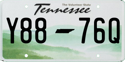 TN license plate Y8876Q