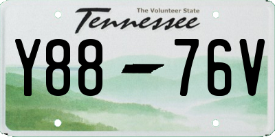 TN license plate Y8876V